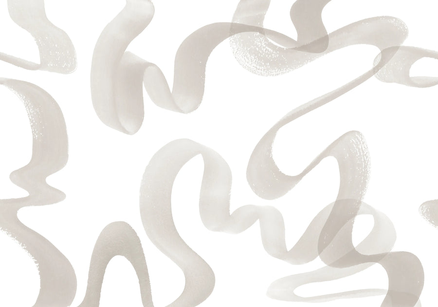 Waves, Beige Mural Wallpaper