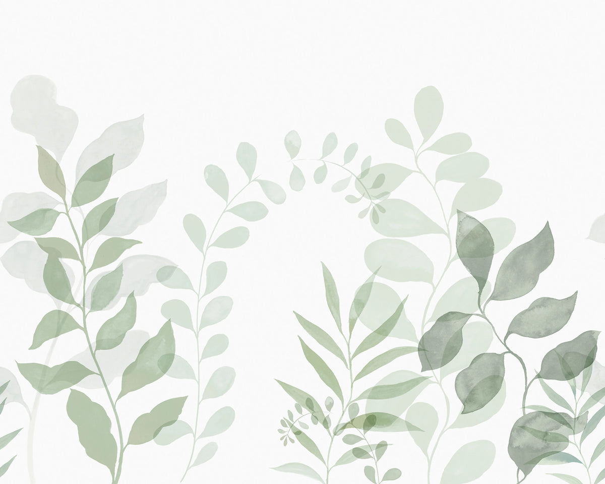 Grow, Green Mural Wallpaper - pure wallpaper artwork