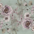 Spring Flower, Green Mural Wallpaper - pure wallpaper artwork