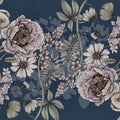 Spring Flower, Dark Blue Mural Wallpaper - pure wallpaper artwork