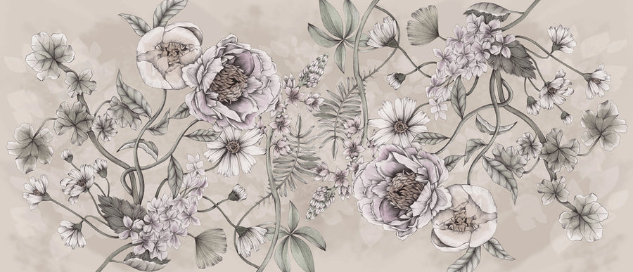 Spring Flower, Sand Mural Wallpaper