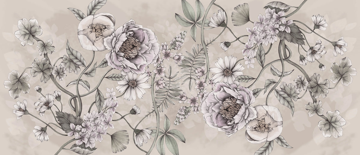 Spring Flower, Sand Mural Wallpaper - pure wallpaper artwork