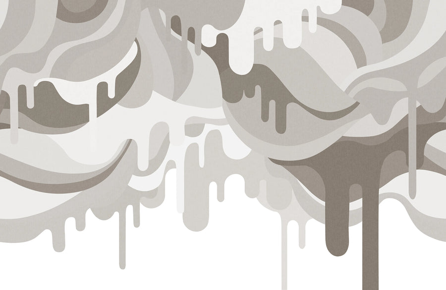 Dripping Ice Cream Sand Mural Wallpaper
