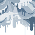 Dripping Ice Cream Blue Mural Wallpaper - pure wallpaper artwork