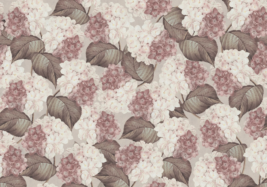 Hydrangea, Sand Mural Wallpaper
