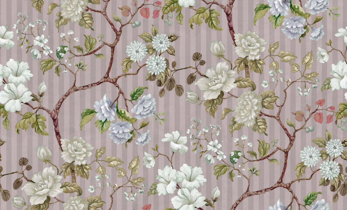 Rose Stripe, Pink Mural Wallpaper - pure wallpaper artwork