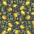 Lemon Tree, Dark Green Mural Wallpaper - pure wallpaper artwork