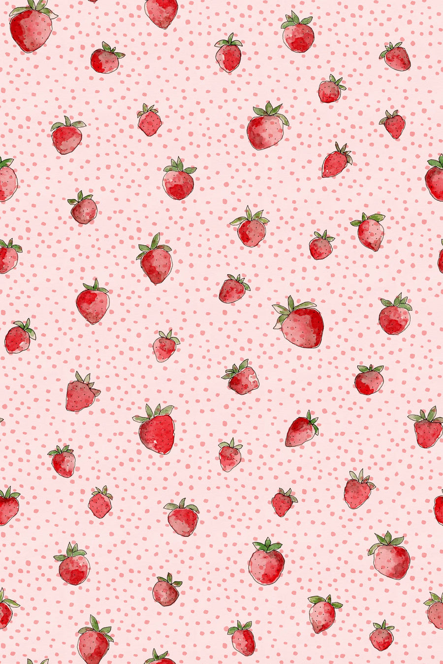 Berry Cute, Pink Mural Wallpaper