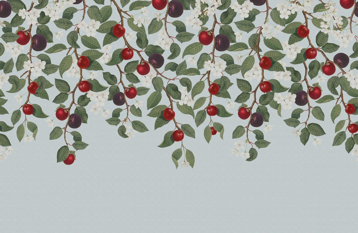 Mirabelle, Blue Mural Wallpaper - pure wallpaper artwork
