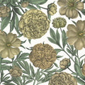 Peony Delight, Saffron Mural Wallpaper - pure wallpaper artwork