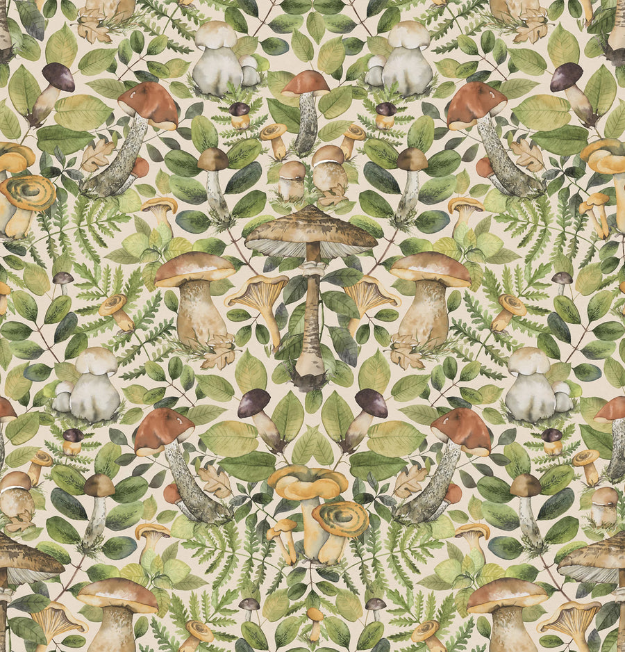 Mushroom Forest, Day Mural Wallpaper