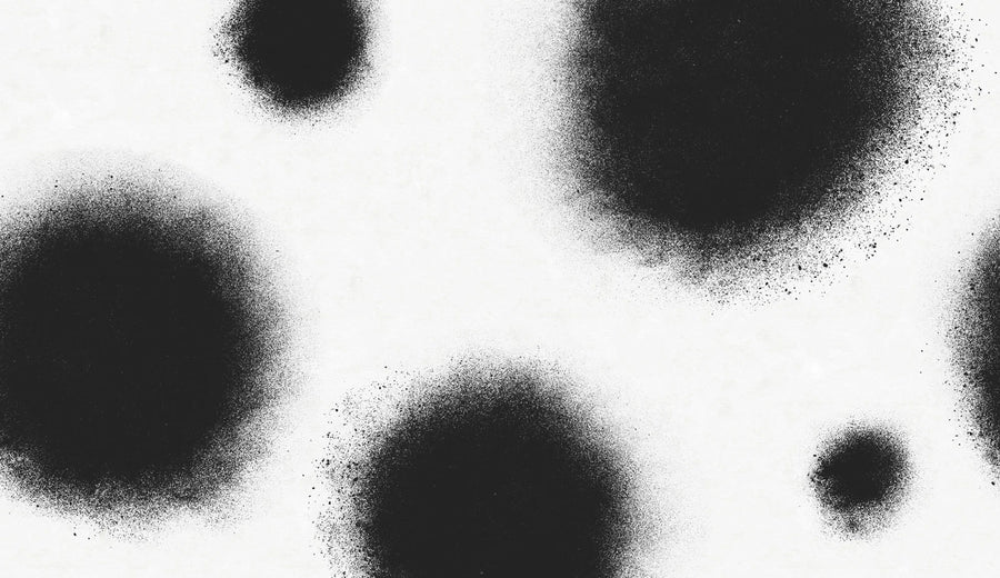 Ash Dots, Graphite Mural Wallpaper