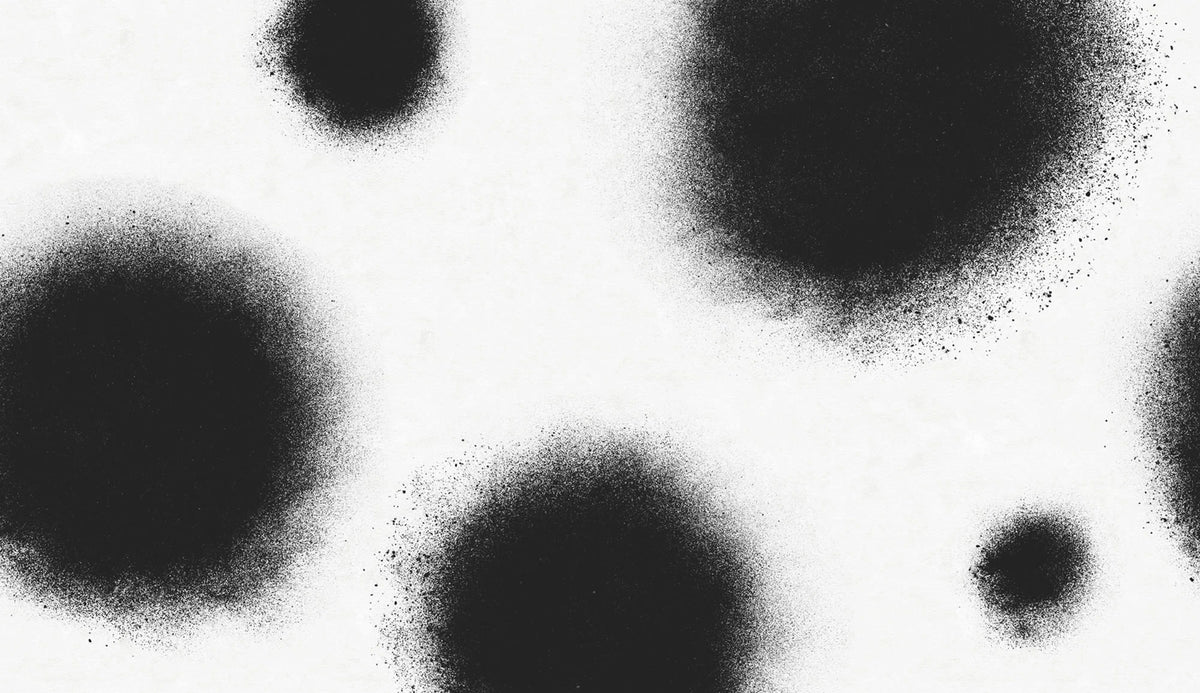 Ash Dots, Graphite Mural Wallpaper - pure wallpaper artwork