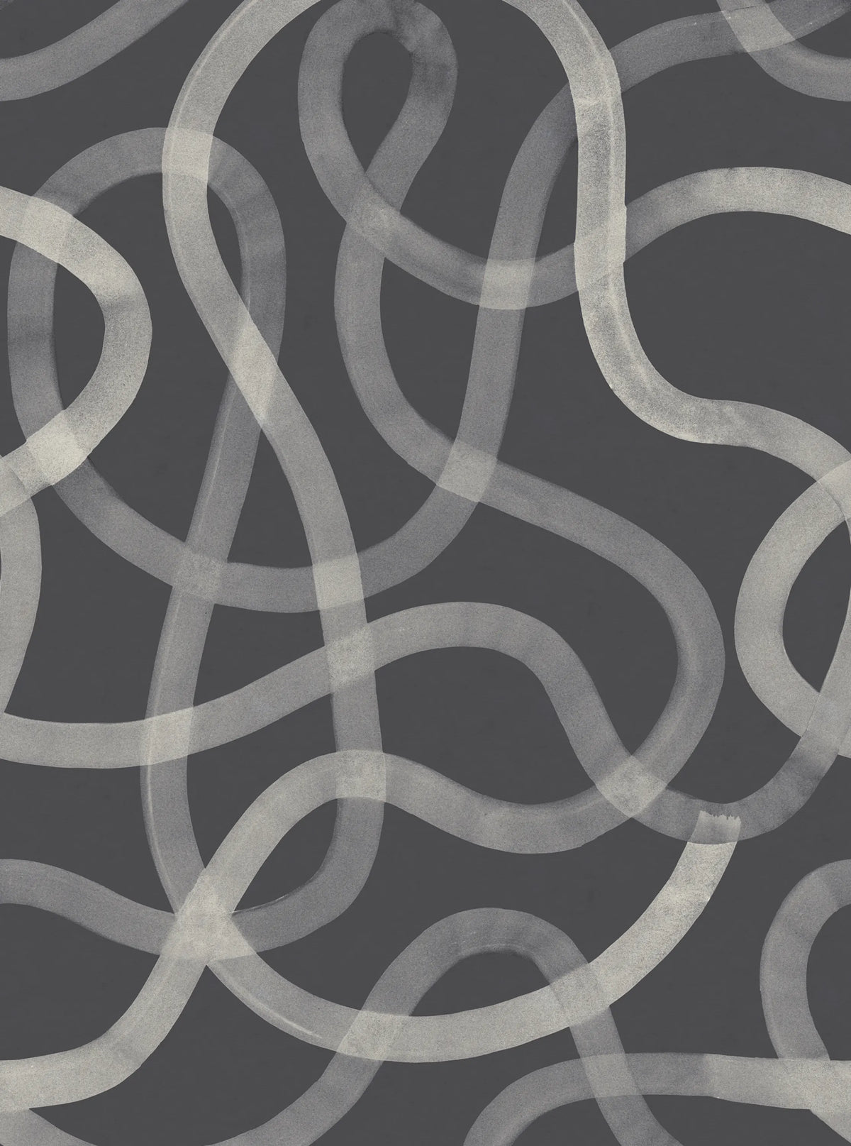 Serpentine, Graphite Mural Wallpaper - pure wallpaper artwork