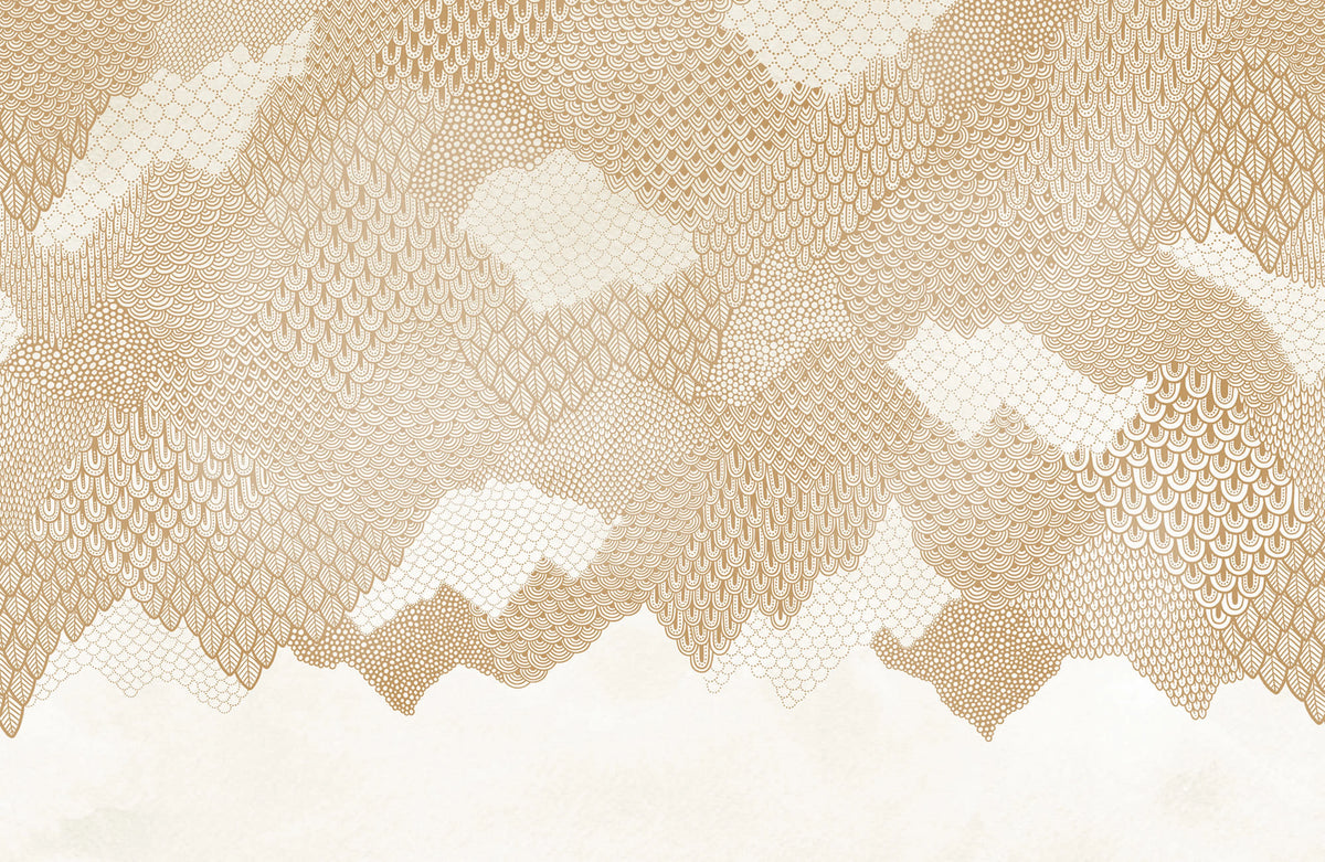 Golden Mountains, Sand Mural Wallpaper - pure wallpaper artwork