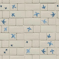 Flight of Tiles, Blue Mural Wallpaper - pure wallpaper artwork