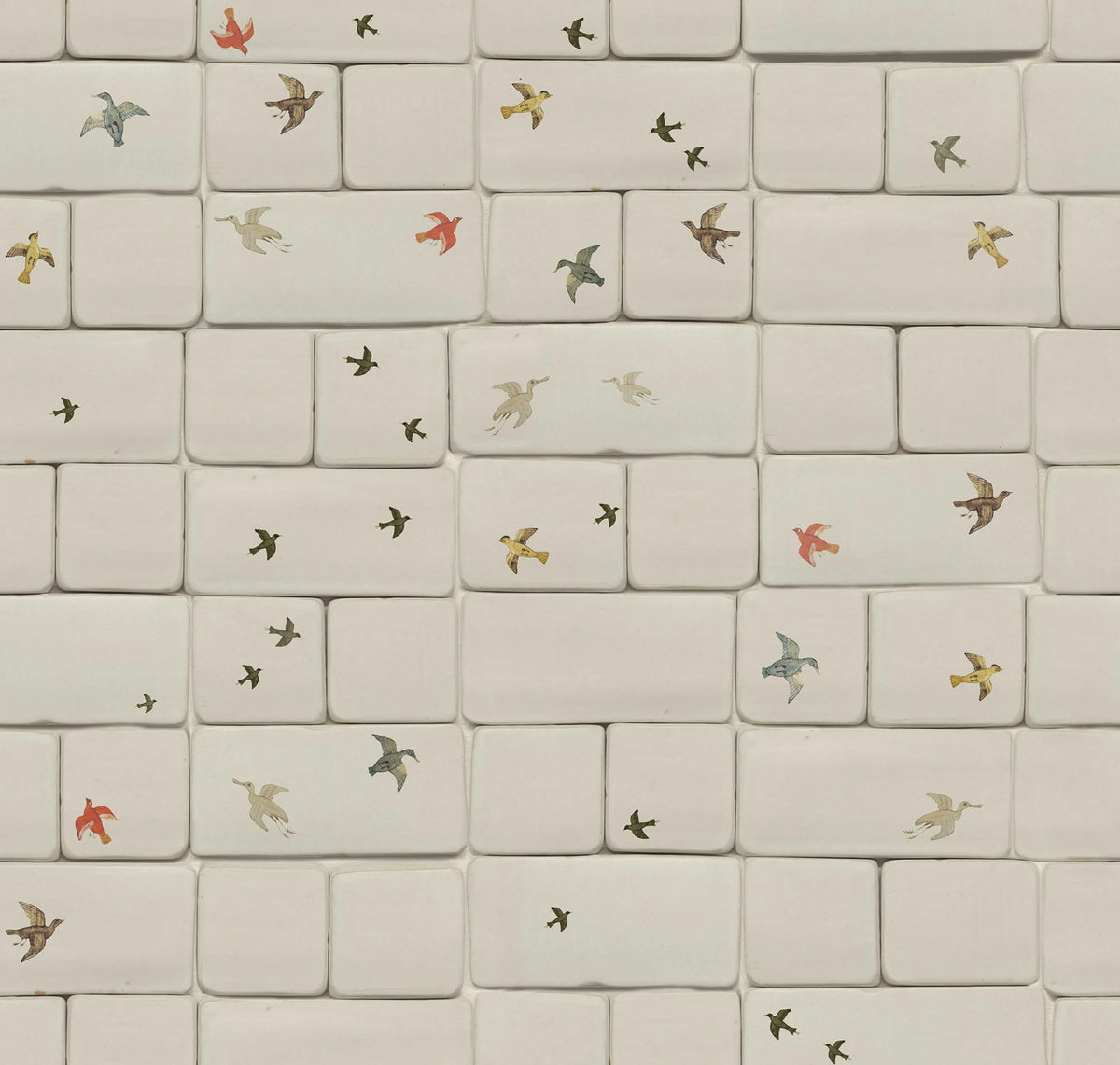Flight of Tiles, Multi Mural Wallpaper - pure wallpaper artwork
