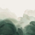 Flowing Hills, Green Mural Wallpaper - pure wallpaper artwork