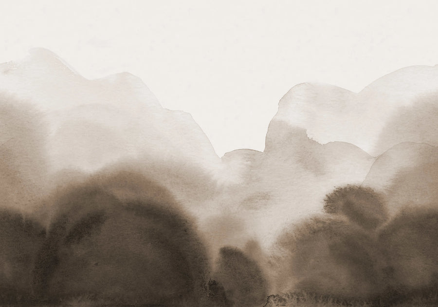 Flowing Hills, Brown Mural Wallpaper