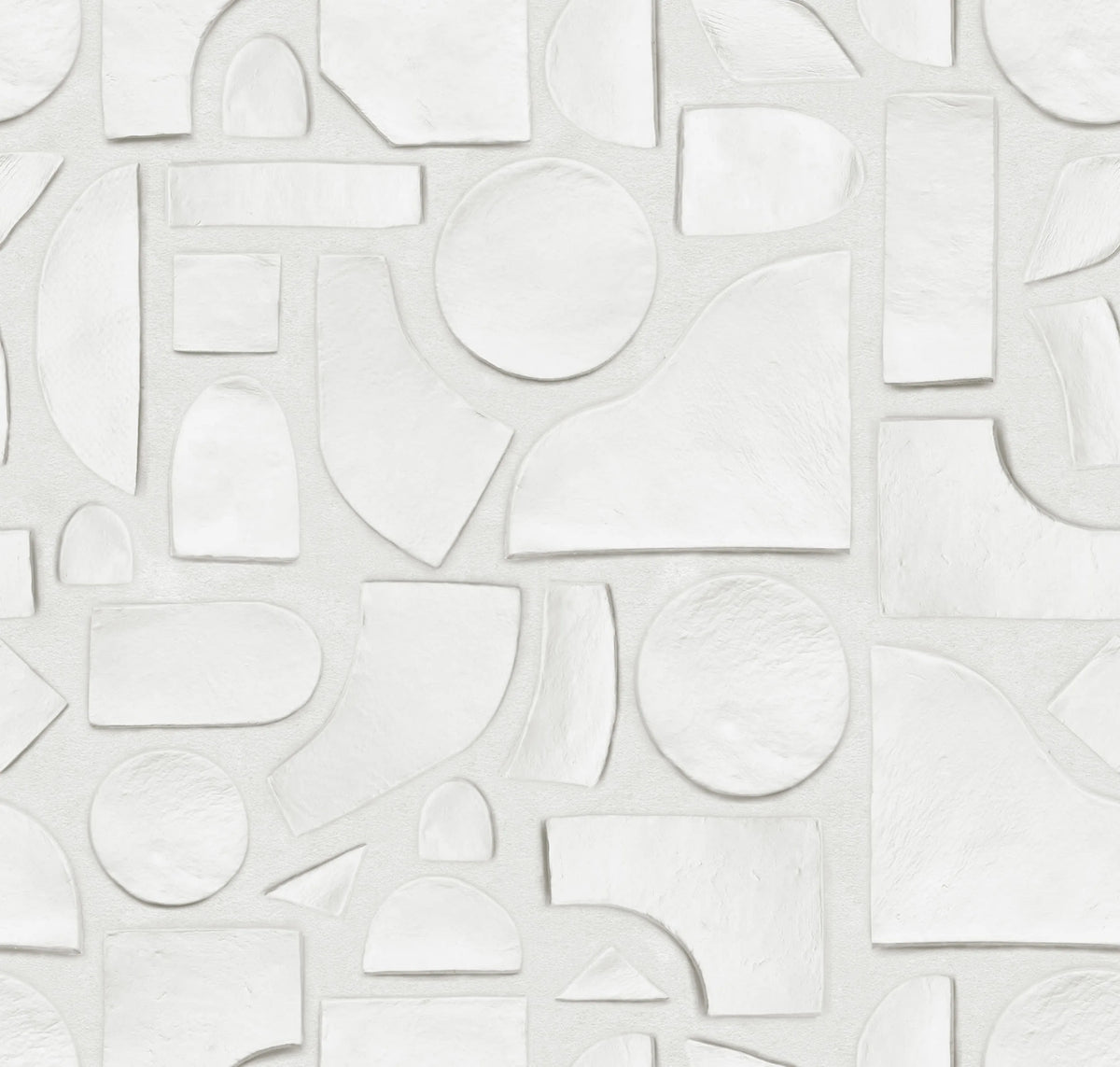 Clay Figures, White Mural Wallpaper - pure wallpaper artwork
