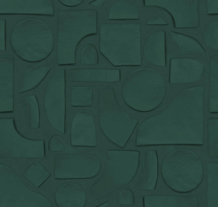Clay Figures, Emerald Mural Wallpaper
