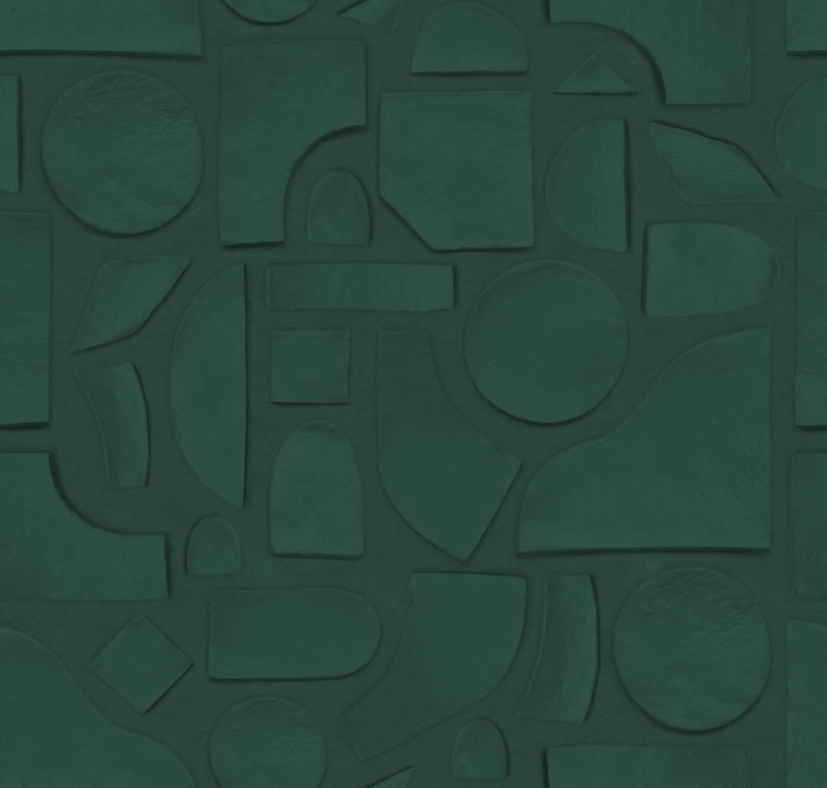 Clay Figures, Emerald Mural Wallpaper - pure wallpaper artwork