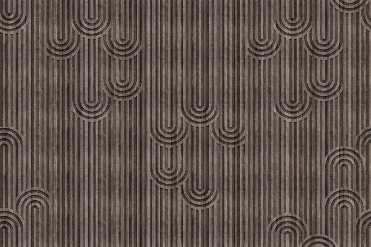 Happy Hills, Walnut Mural Wallpaper - pure wallpaper artwork