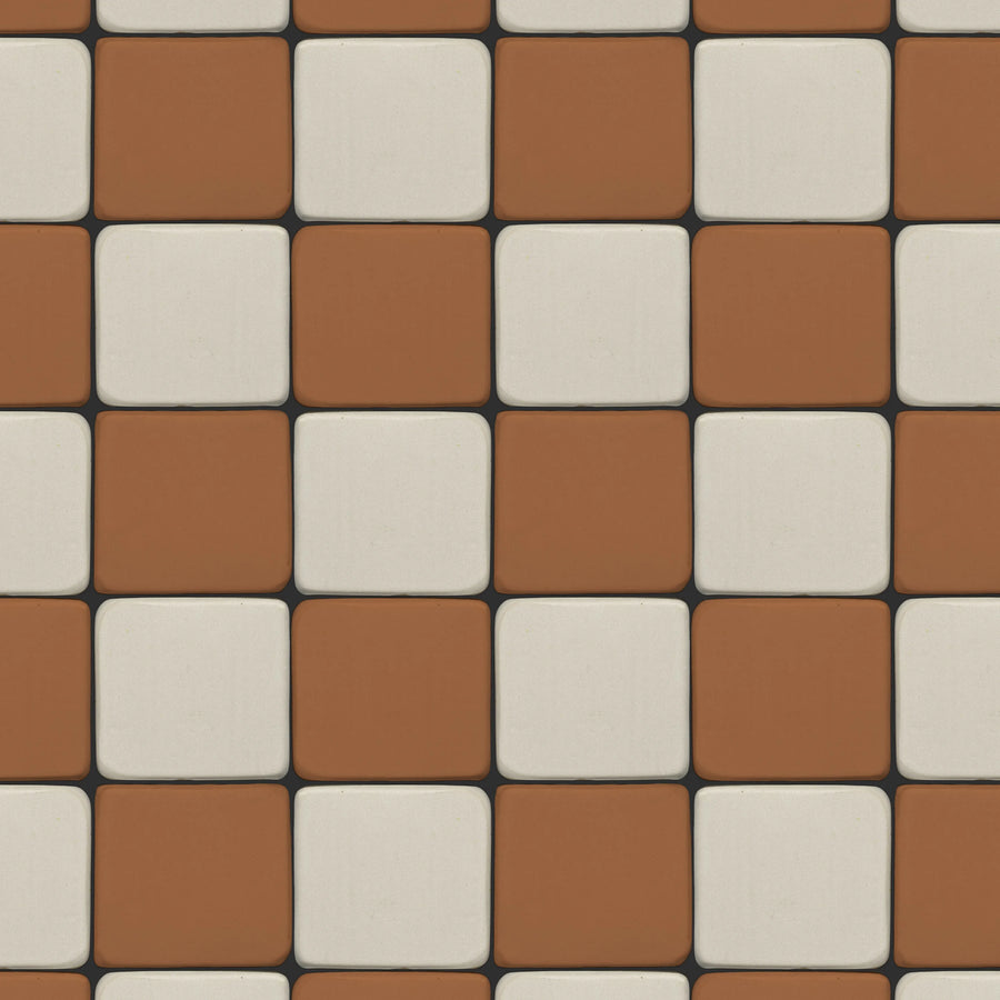 Porcelain Tiles, Orange Mural Wallpaper
