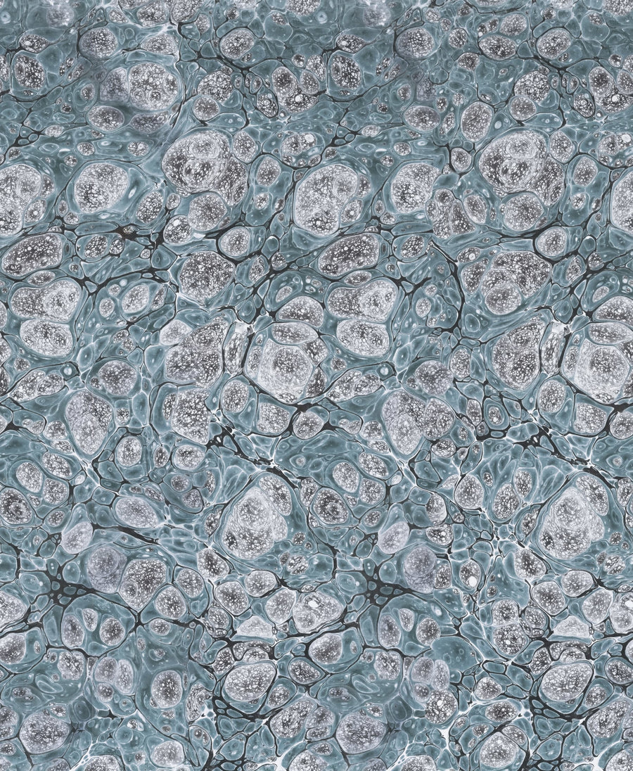 Marbling, Blue Mural Wallpaper