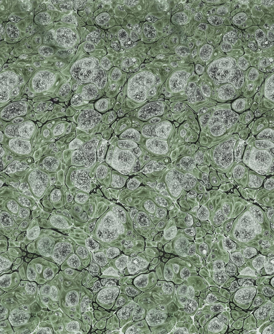 Marbling, Green Mural Wallpaper