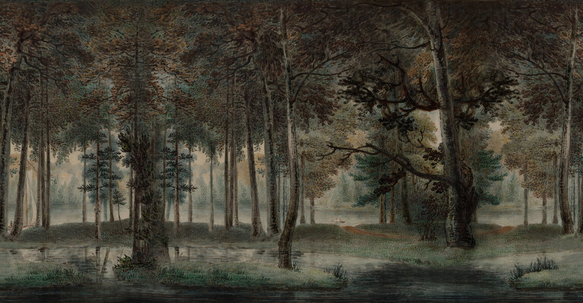 Lovers Forest, Midnight Mural Wallpaper - pure wallpaper artwork