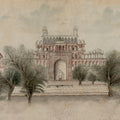 The Temple, Pink Mural Wallpaper - pure wallpaper artwork