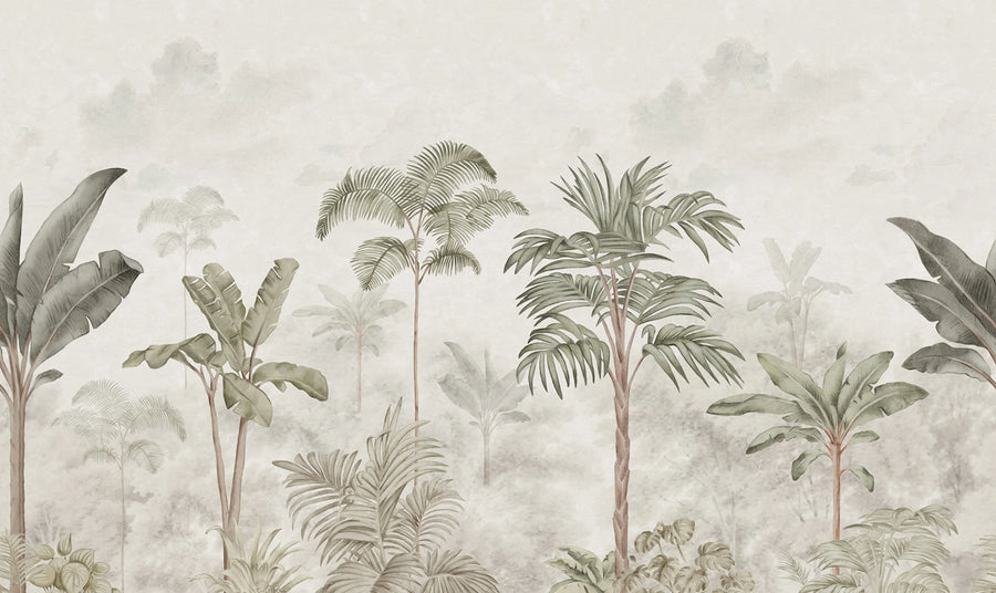 Jungle Horizon, Vintage Mural Wallpaper