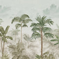Jungle Horizon, Green Mural Wallpaper - pure wallpaper artwork