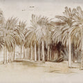Ocean Palms, Beige Mural Wallpaper - pure wallpaper artwork