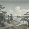 Lake View, Blue Mural Wallpaper - pure wallpaper artwork