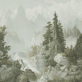 Mountain Horizon, Green Mural Wallpaper - pure wallpaper artwork