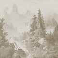 Mountain Horizon, Beige Mural Wallpaper - pure wallpaper artwork