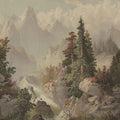 Mountain Horizon, Vintage Mural Wallpaper - pure wallpaper artwork