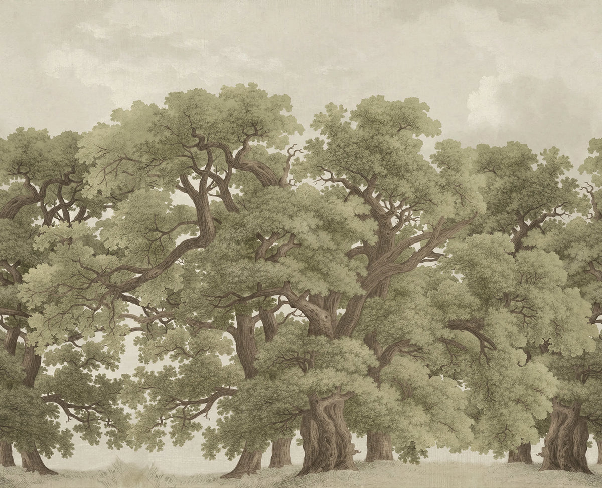 Vintage Oaks, Vintage Mural Wallpaper - pure wallpaper artwork