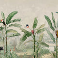 Tropical Palms, Birds Mural Wallpaper - pure wallpaper artwork