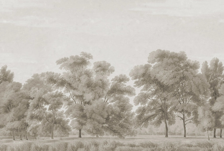 Whispering Forest, Beige Mural Wallpaper