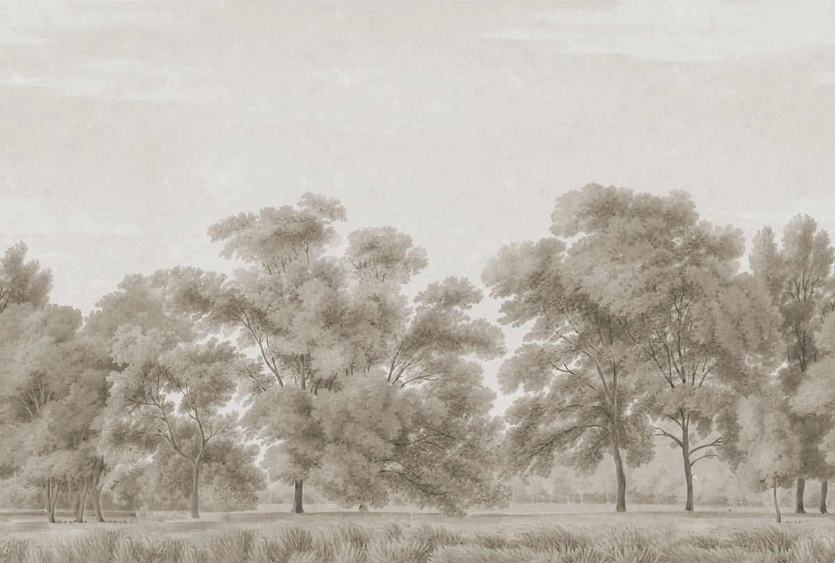 Whispering Forest, Beige Mural Wallpaper - pure wallpaper artwork