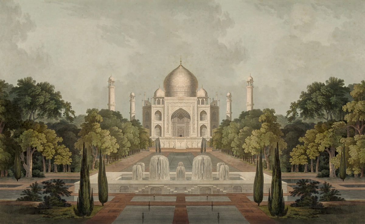 Palace Garden, Green Mural Wallpaper - pure wallpaper artwork