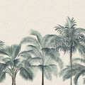 Retro Jungle, Turquoise Mural Wallpaper - pure wallpaper artwork