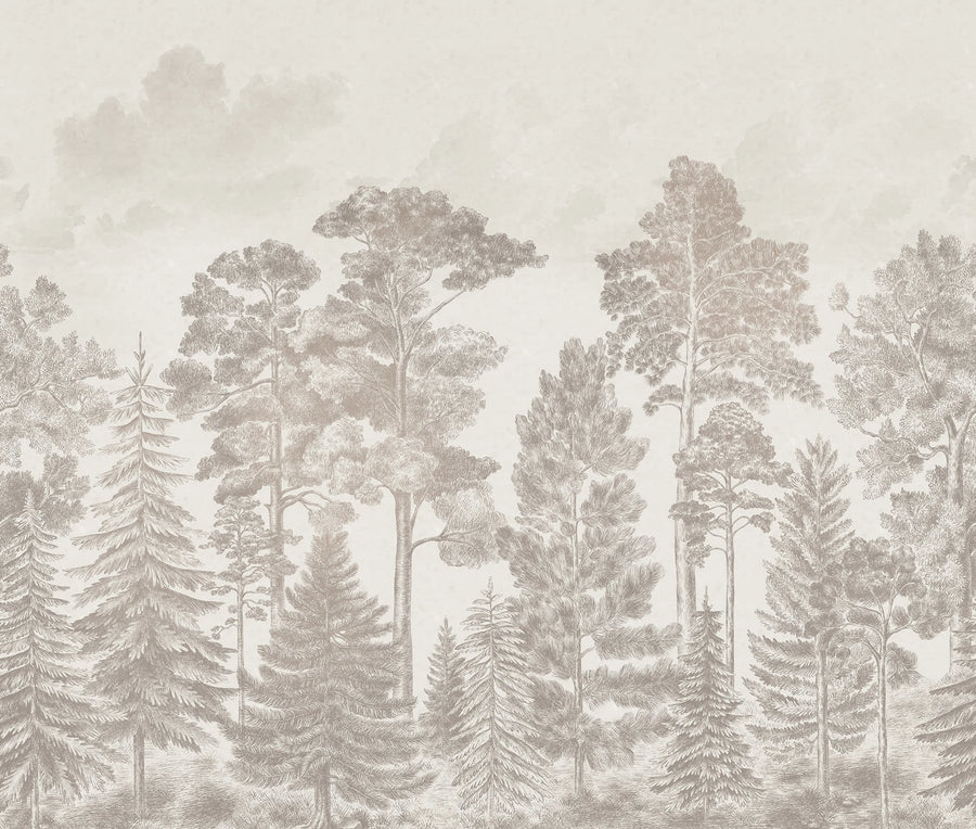 Scandinavian Bellewood, Vintage Mural Wallpaper