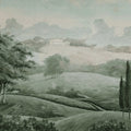 Hilltop House, Green Mural Wallpaper - pure wallpaper artwork