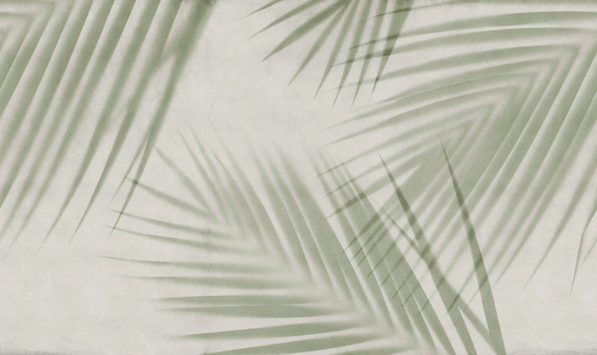 Palm Gaze, Green Mural Wallpaper - pure wallpaper artwork