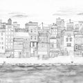 Harbor, Gray Mural Wallpaper - pure wallpaper artwork