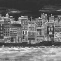 Harbor, Black Mural Wallpaper - pure wallpaper artwork